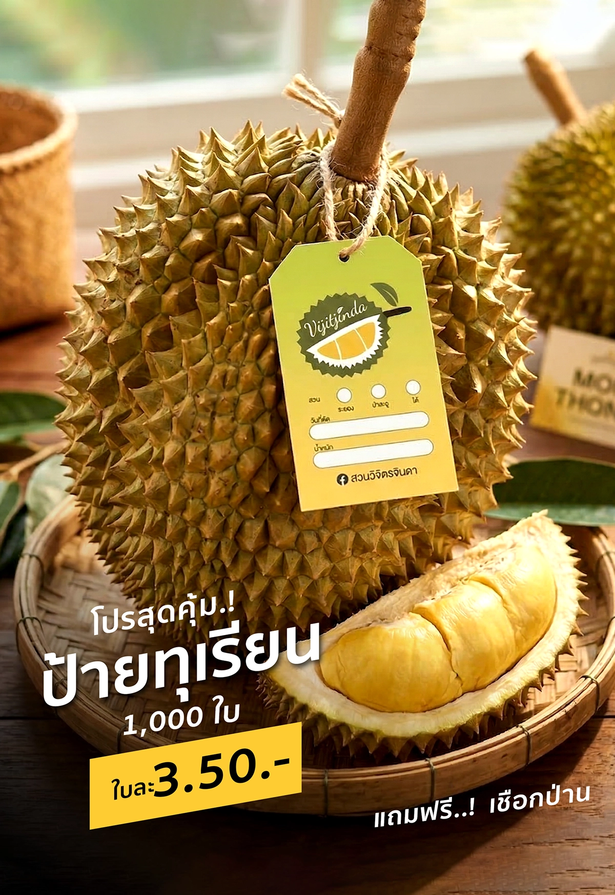 ป้ายแท็กทุเรียน