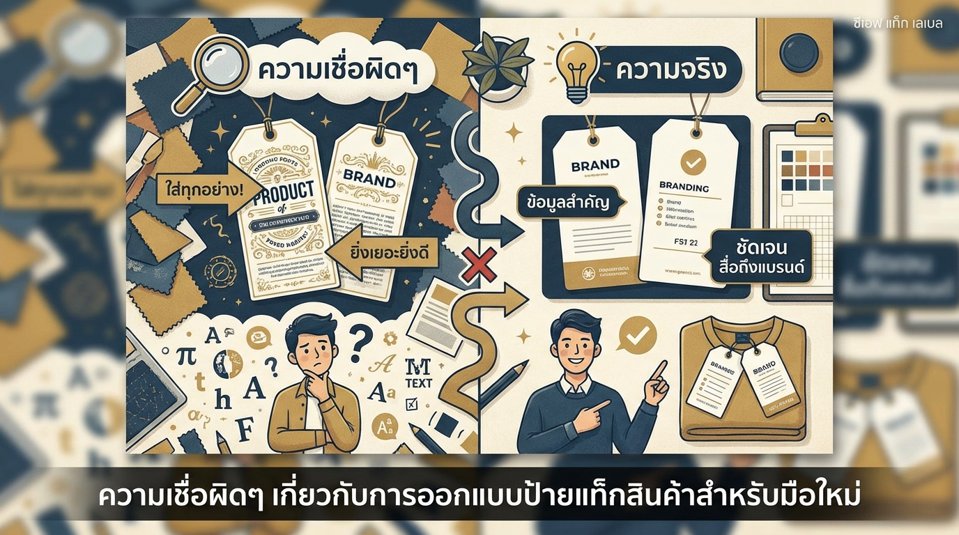 ความเข้าใจผิดเกี่ยวกับการออกแบบป้ายแท็กสินค้าสำหรับมือใหม่