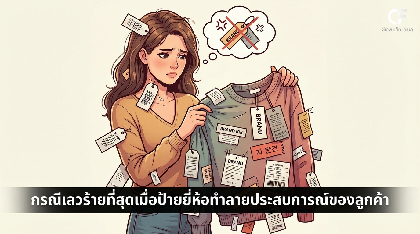 สถานการณ์ที่แย่ที่สุดเมื่อป้ายแท็กแบรนด์ทำลายประสบการณ์ลูกค้า