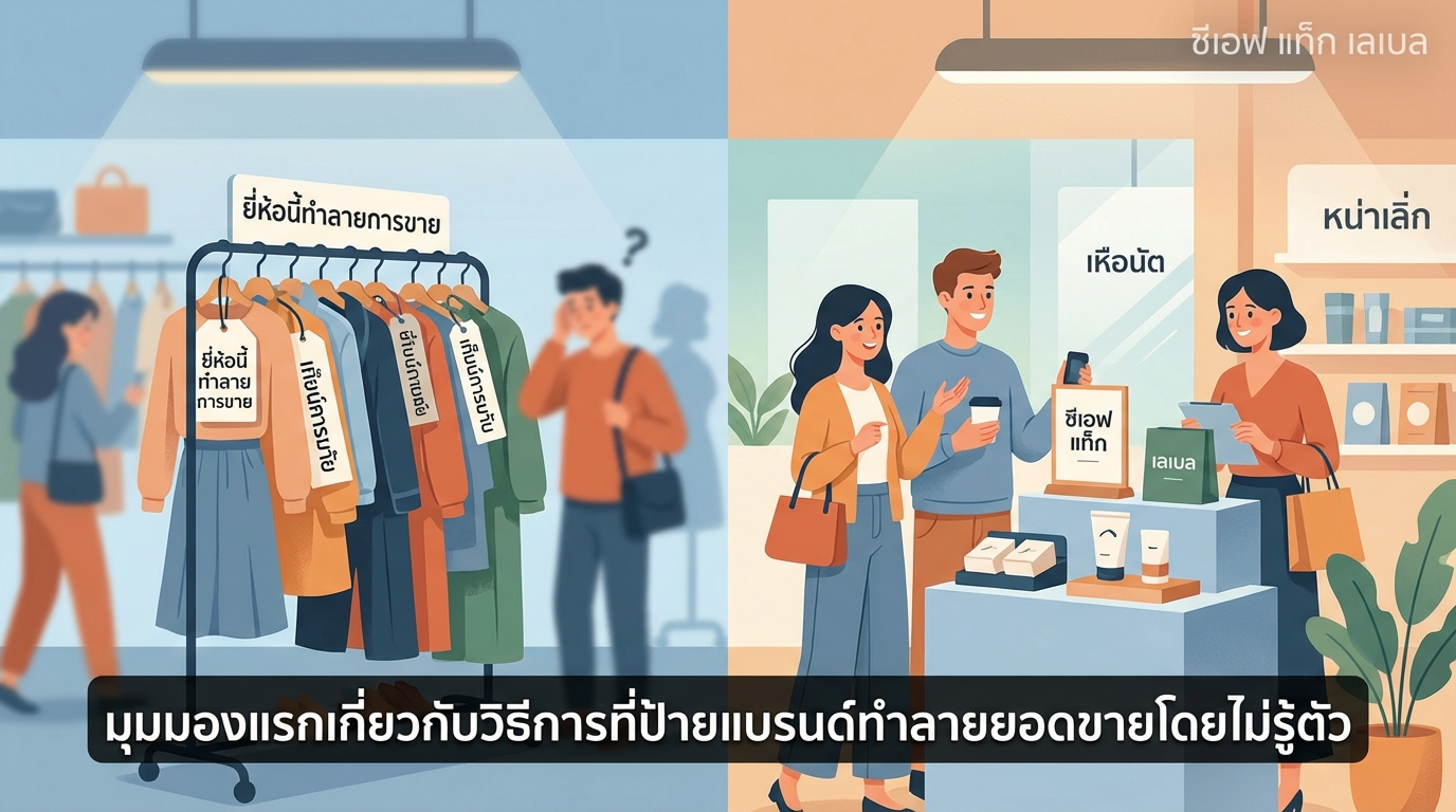 ประสบการณ์ตรงเมื่อป้ายแบรนด์ทำลายยอดขายโดยไม่รู้ตัว
