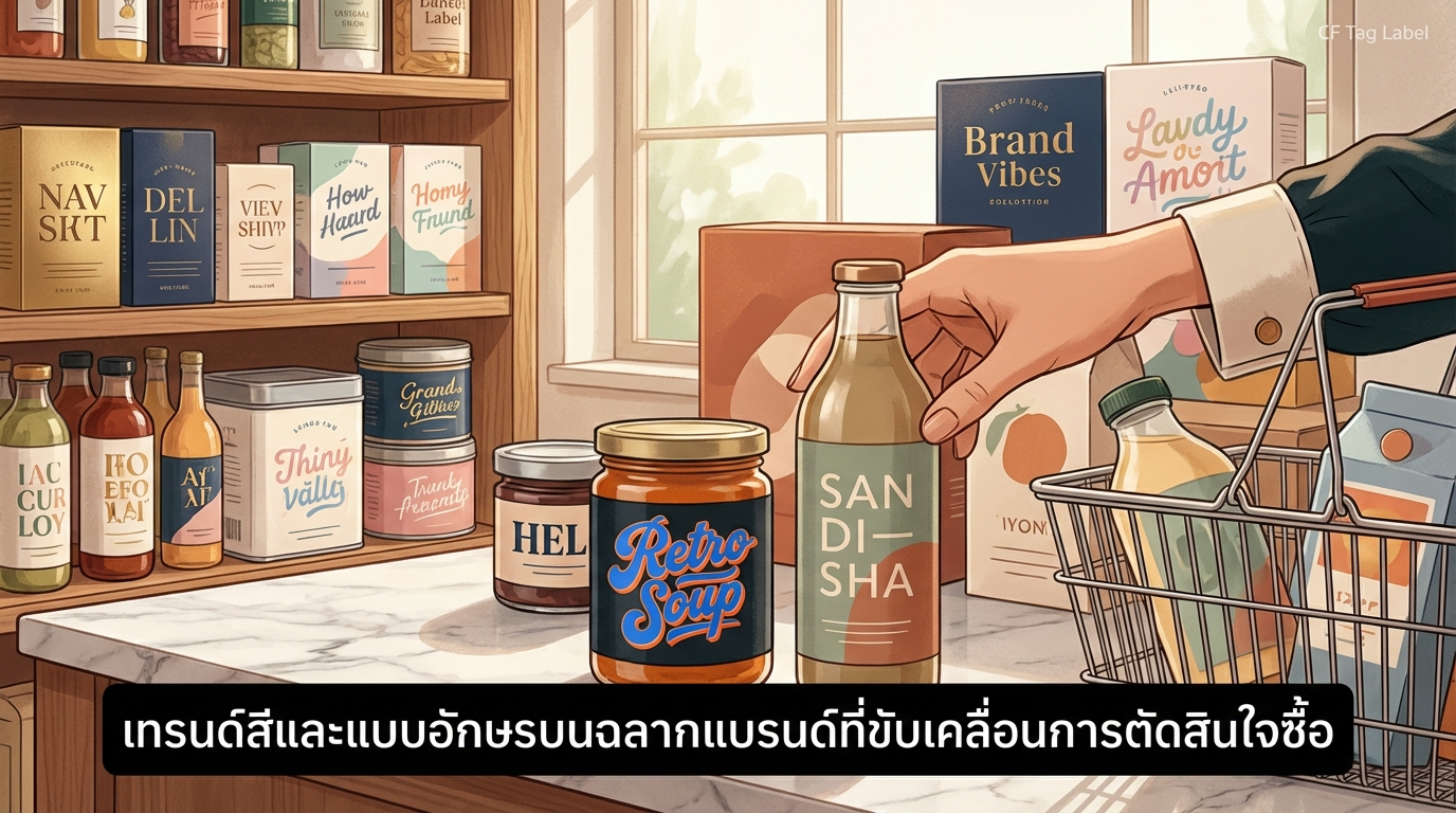 เทรนด์การใช้สีและฟอนต์บนป้ายแบรนด์ที่กระตุ้นการตัดสินใจซื้อ