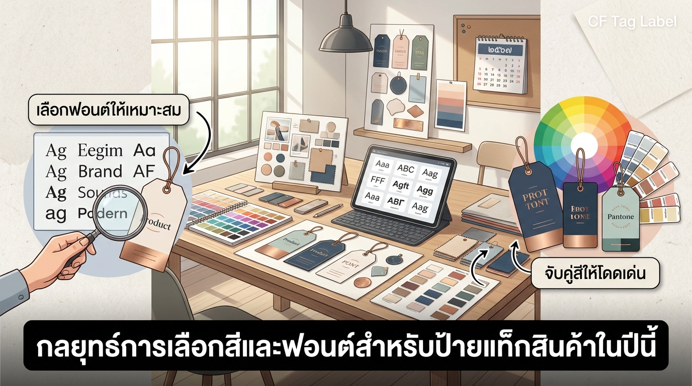 กลยุทธ์การเลือกสีและฟอนต์สำหรับป้ายแท็กสินค้าในปีปัจจุบัน