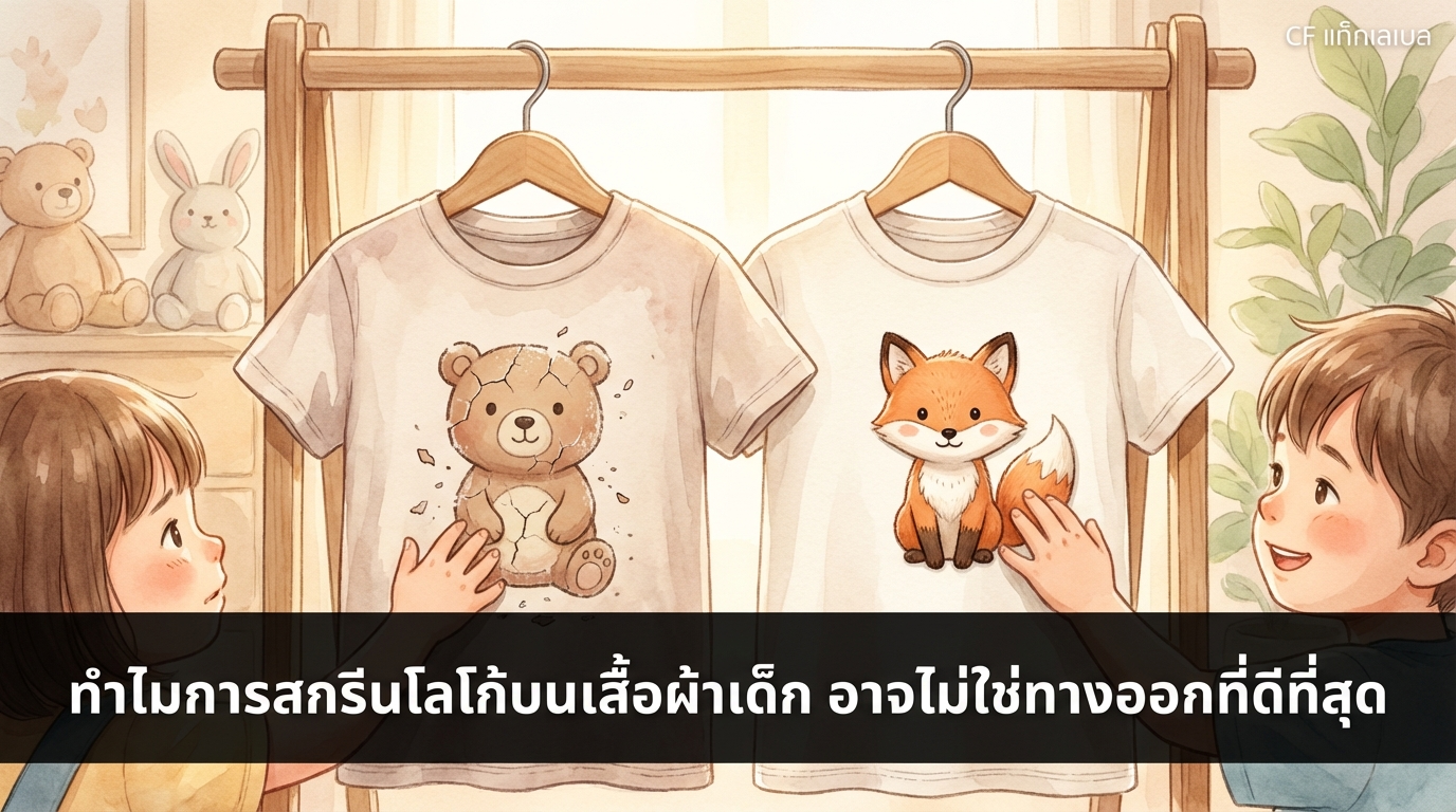 ทำไมการสกรีนโลโก้บนเสื้อผ้าเด็กถึงอาจไม่ใช่ทางออกที่ดีที่สุด