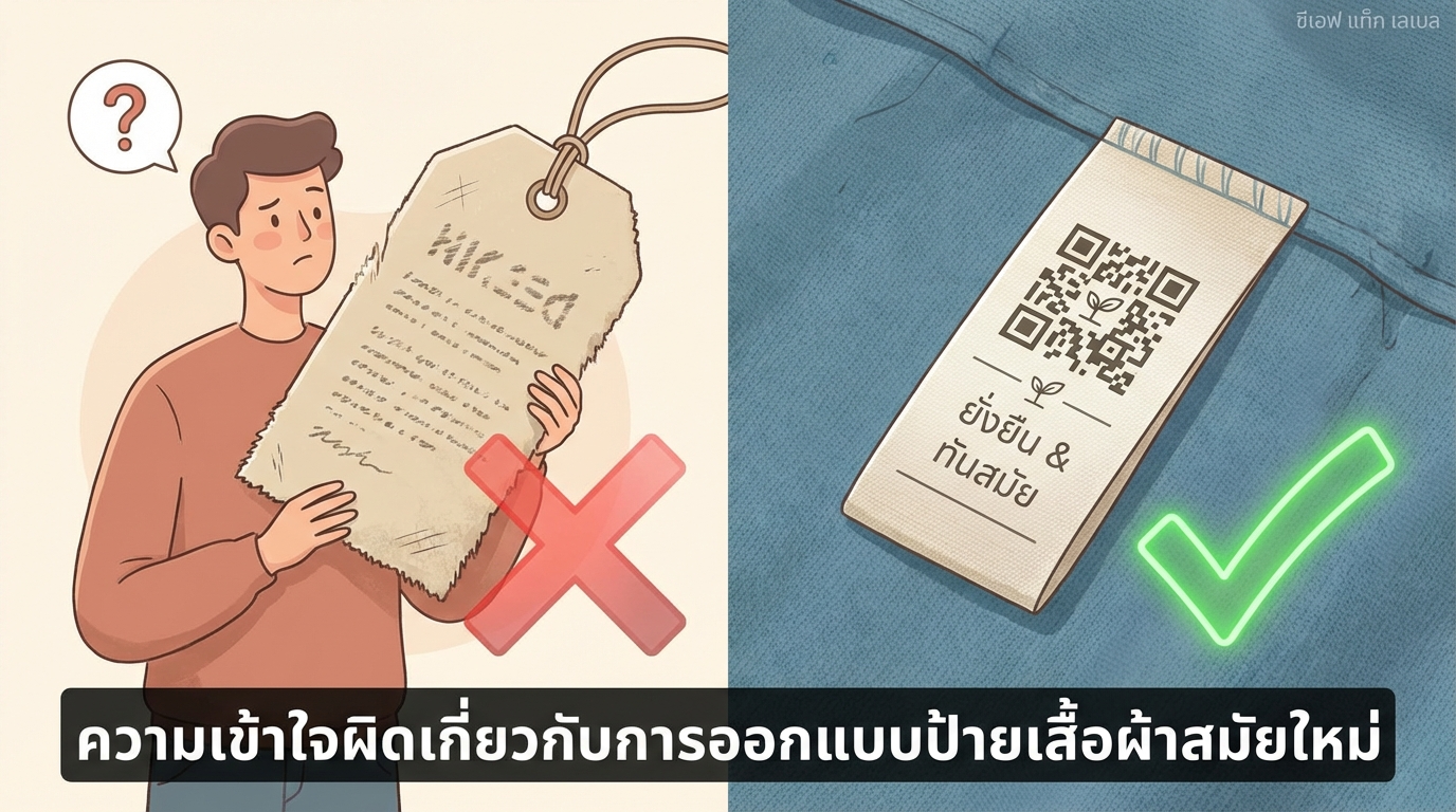 ความเชื่อผิดๆ เกี่ยวกับการออกแบบป้ายแท็กเสื้อผ้าในยุคปัจจุบัน